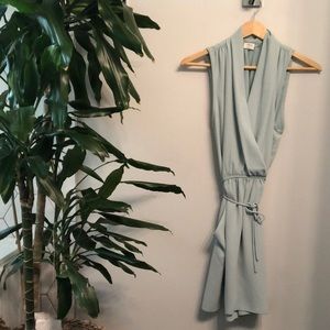 Aritzia Wilfred Minty Blue Cocktail Dress.